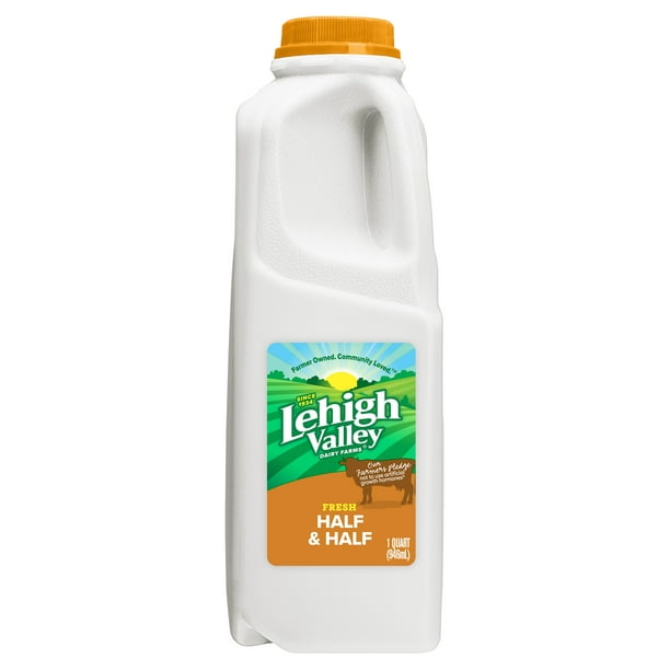 Lehigh Valley Dairy Farms Fresh Half Half Quart Walmart Com Walmart Com