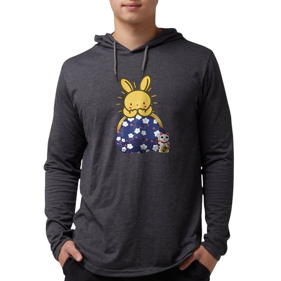 CafePress - Japanese Style Rabbit With P Long Sleeve T Shirt - Mens Hooded Shirt