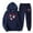 Navy, variant on Hueook Valentine's Day 2 Piece Sets for Women's Valentine's Day Print Fall/Winter Hoodie Sweatpants Long Sleeve Hoodie Set Suits Navy S