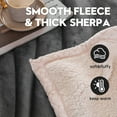 thumbnail image 6 of Sherpa Throw Blanket for Couch Sofa - Fuzzy Soft Cozy Blanket for Bed, Fleece Thick Warm Blanket for Winter, Dark Grey Fall Winter Twin Blanket, 60x80 Inches, 6 of 7