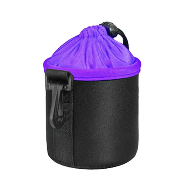 Sidaley Estuche protector de lente de cámara de video de neopreno impermeable portátil de 2 colores Estuche grueso Accesorios de cámara y óptica Azul negro S