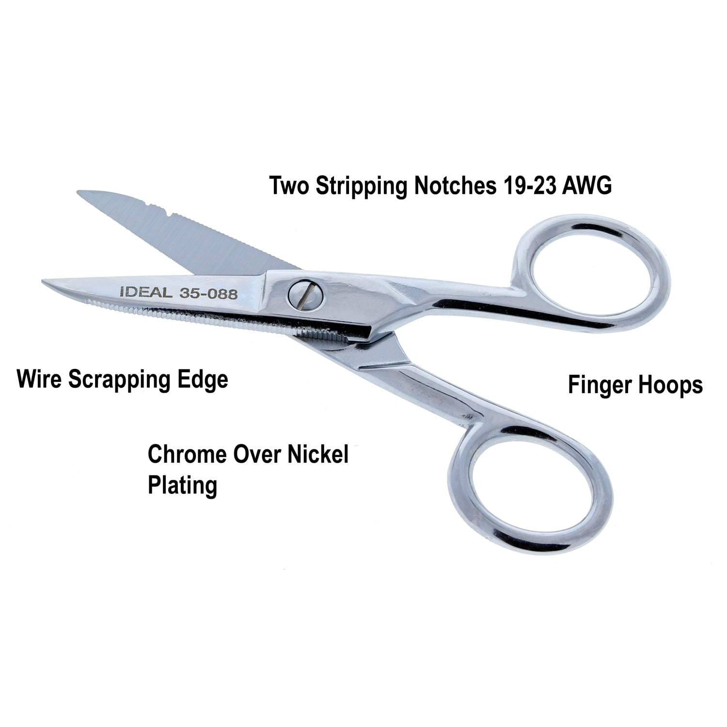 Ideal 5-1/2" Electricians Scissors 185 lb. 35-088