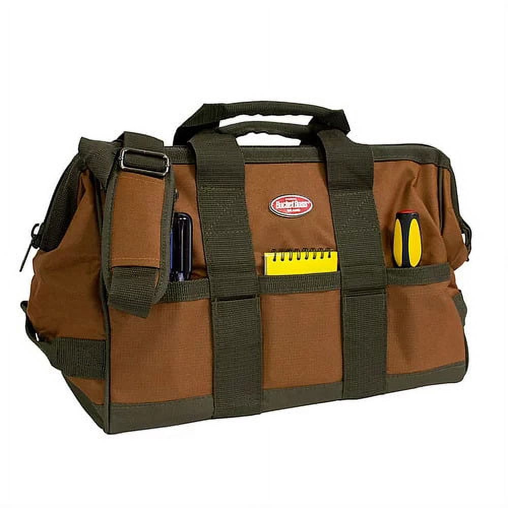 Bucket Boss 60028 12" & 16" Green & Brown Gatemouth® Tool Bag Combo