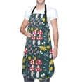 thumbnail image 2 of Rateoe Cartoon Leaf Mushroom Red Aprons with Pocket,Men Womens Aprons Waterproof Adjustable Cooking Aprons for Kitchen Gardening and Salon, 2 of 7