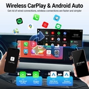 Ottocast Mini Slim 3.0 Wireless CarPlay Android Auto Adapter Black 2 IN 1 Car Accessories