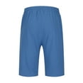 BVnarty Mens Cotton Linen Athletic Shorts Drawstring Below Knee Length