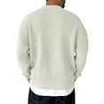 thumbnail image 2 of Men's Crew Neck Ribbed Knit Sweater Long Sleeve Casual Pullover Solid Color Top, 2 of 4