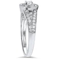 thumbnail image 2 of Pompeii 1/2ct Diamond Halo Engagement Ring 10K White Gold (H/I,I2), 2 of 4