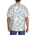 thumbnail image 3 of Pofeuu Tennis Rackets And Balls Print Mens Casual Short Sleeve Shirts Beach Summer Spread Collar Pocket Tops Men's Casual Short-sleeved Shirt-Small, 3 of 5