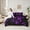 Purple, variant on Homewish Black Blue Honeycomb Twin Bedding Sets 7-Piece, Chic Rectangle Square Bedding Comforter Set, Teens Kids Boys Girls Reversible Sheet Sets, Microfiber Bedroom Decor