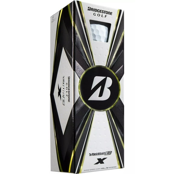 Bridgestone Tour B-X Golf Balls (White, 3pk) 1 Sleeve 2022 NEW