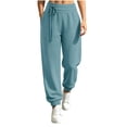 thumbnail image 3 of Sweatpants for Women High Waist Loose Joggers Drawstring Soft Lounge Pants With Pockets Casual Athletic Daily Pants, 3 of 10