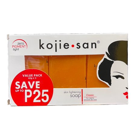 Original Kojie San Facial Beauty Soap - 65g, 3 Bars Per Pack - Guaranteed Authentic