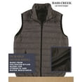 thumbnail image 6 of Bass Creek Outfitters Mens Puffer Vest - Quilted Insulated Zip Up Winter Vest for Men with Zip Pockets, 6 of 7