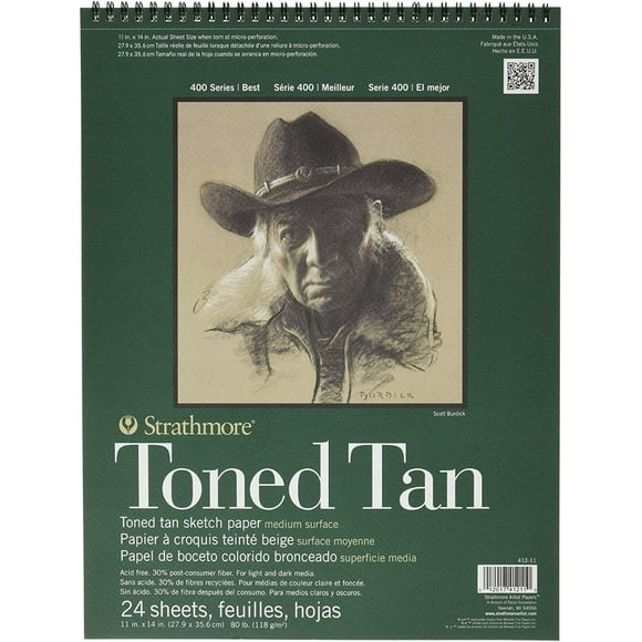 Sketchbook Strathmore Toned Tan 27,9x35,6cm 118g 24h Strathmore Sketchbook Strathmore Toned Tan 27,9x35,6cm 118g 24h