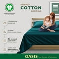 thumbnail image 6 of Thread Spread 100% Organic Cotton King Size Pillow Cases Set of 2 - Soft, Cooling, Crisp & Breathable Organic Cotton Percale Weave Pillowcase for King Pillow (Teal), Authentic GOTS Certified, 6 of 7