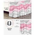thumbnail image 3 of Pink Gray Bed Skirt King Size 16&nbsp;Inch Drop, Ombre Water Ripple Modern Abstract Geometric Wrap Around Dust Ruffle Bedskirts, Wrinkle & Fade Resistant Easy Fit Bedskirt with Adjustable Elastic, 3 of 8