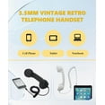 thumbnail image 4 of Jiawu Vintage Retro Telephone Handset, Cell Phone Receiver MIC Microphone Speaker for Cellphone, Smartphone and Computers, Old Telephone Headse with 3.5 mm Socket (Black), 4 of 15