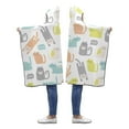 thumbnail image 2 of ASHLEIGH Colorful Cute Cats Hooded Throw Blanket 50x60 inches Kids Girls Boys Toddler Wearable Polar Fleece Blankets, 2 of 2