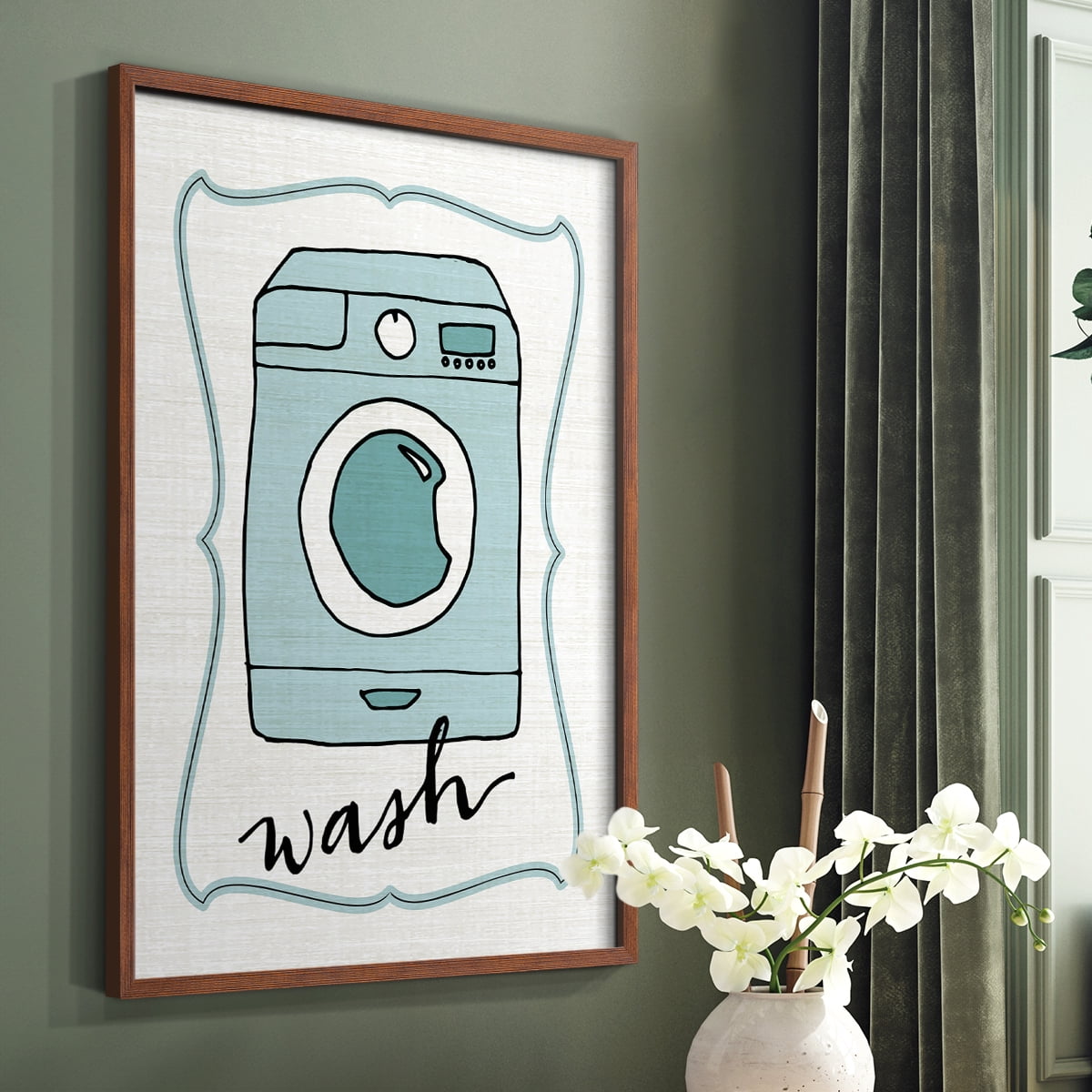 Wash Framed Print in Brown Solid Wood 8 x 10 Framed Print