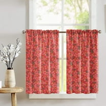 Cotton Small Flowers Allover Print Café Tier Curtains Window Treatment Kitchen Home Décor