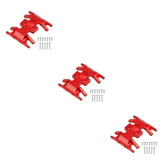 ZLight RC Car Metal Gear Box Base Mount Holder 1/24 Model Upgrade Spare Part Screws Set Modified Replacement for Axial SCX24 AXI00001 Red 3Set