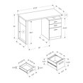 thumbnail image 2 of Monarch Specialties Computer Desk, Home Office, Laptop, Left, Right Set-up, Storage Drawers, 48"l, Work, Laminate, Grey, Black, Contemporary, Modern, 2 of 3