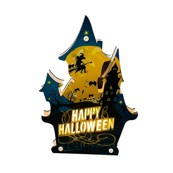 OAVQHLG3B Halloween Window Lights Hanging Decor, Ghost Skull Remote Waterproof Battery Operated Halloween Window Decorations Indoor Outdoor Home Party