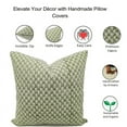 thumbnail image 4 of Fabdivine Block Print Throw Pillow Cover, 16x16 Inch Thick Cotton Decorative Cushion Cover, Floral Print Boho Design Green Pillow Cover for Sofa and Couch, 4 of 5
