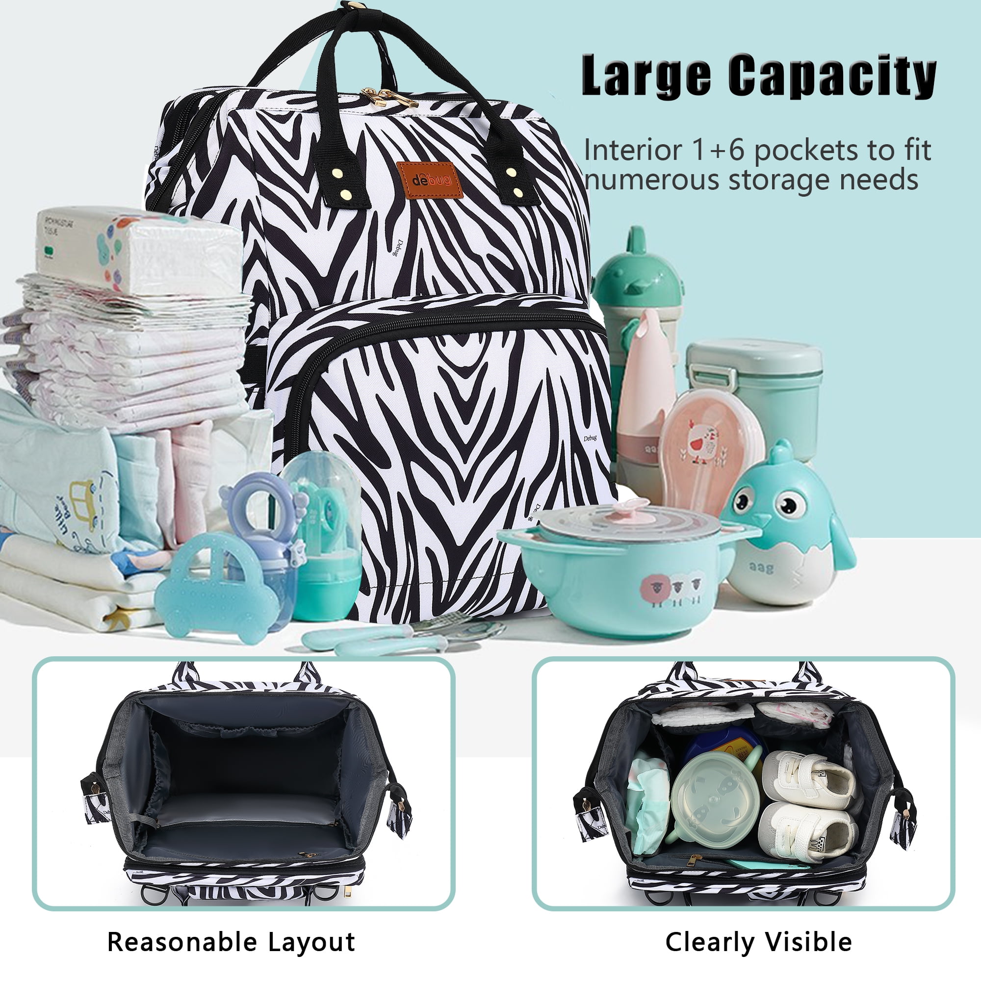 DEBUG Baby Diaper Bag with Changing Station, Baby Shower