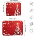 thumbnail image 3 of Merry Christmas Dish Drying Mat for Kitchen Counter,Winter Snowflake New Year Red Xmas Microfiber Absorbent Dishes Drainer/Rack Pads 18x24 inch, 3 of 8