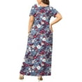 thumbnail image 3 of WUJINXIA Women's Summer Plus Size 2X to 6X Maxi Loose Dress with Pockets, 3 of 7