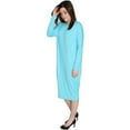 thumbnail image 4 of Women's Long Sleeve Comfy Cover-Up Midi Dress, 4 of 19