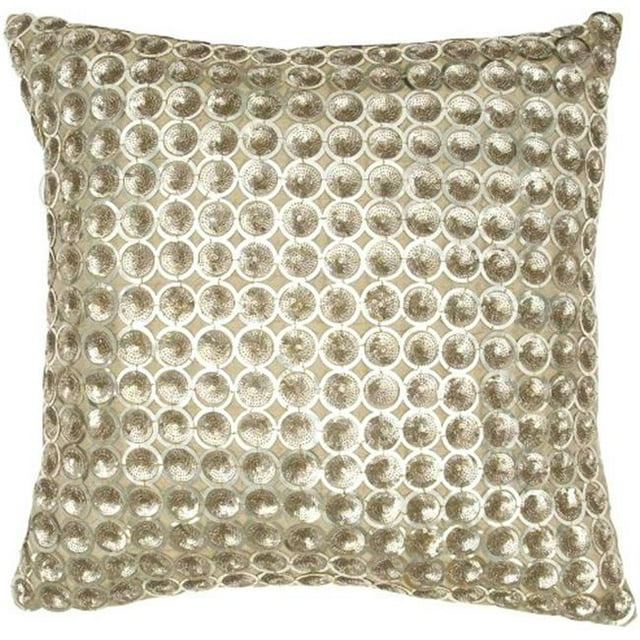 Indias Heritage C746 Coussin en Poly Dupion avec Perles - Or