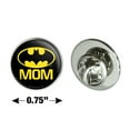 thumbnail image 4 of Batman Bat Mom Shield Logo Metal 0.75" Lapel Hat Pin Tie Tack Pinback, 4 of 6