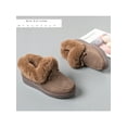 thumbnail image 5 of SIMANLAN Womens Shoes Wide Width Winter Slip On Mocassins Slippers Bowknot Cottom Booties Plush Lined Coffee 5.5, 5 of 6