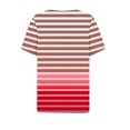 thumbnail image 4 of Fiudx Camisas de Mujer Camiseta Casual de Moda para Mujer Blusas Estampadas a Rayas Degradadas Top con Botones y Cuello En V, 4 of 5