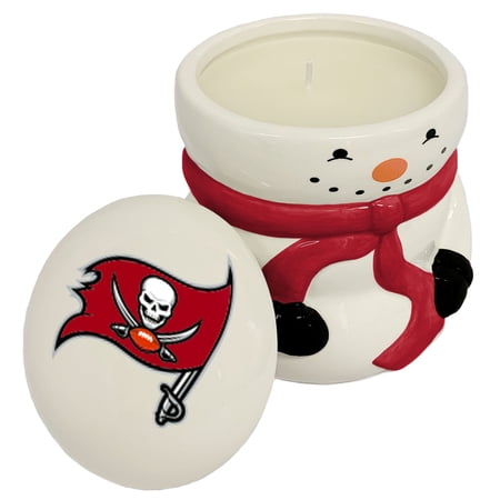 Tampa Bay Buccaneers 12.5oz. Holiday Snowman Ceramic Candle