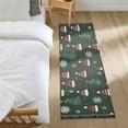 thumbnail image 3 of Yayeee Runner Rug for Bedroom 2'x6' Machine Washable Hallway Non Slip Mat, Green Christmas Hats, 3 of 8