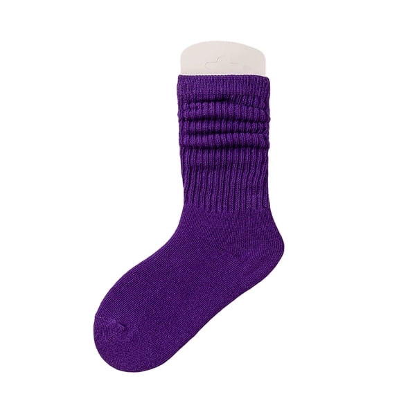 Whouriu Infant Girls Slouch Holiday Crew Socks Soft Stretchy Christmas Festival Dress Socks