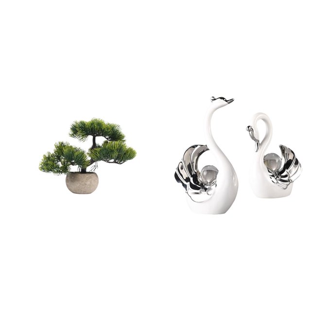 Colección De Bonsáis Artificiales, Plantas Artificiales, Macetas, Centros De Mesa, Figuras De Cisnes, Decoración Para Sala De Estar, Manualidades, Centro De Mesa Para Estantería, Regalo De