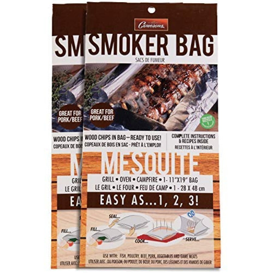 Camerons Smoker Bags Mesquite Smoking Bags 2 Pack (11" x 12") Easily