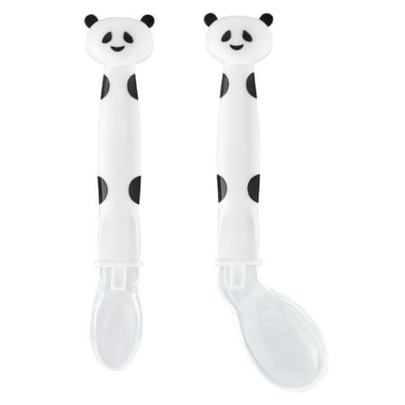 

2pcs Silicone Spoons Eating Spoon Feeding Spoons Utensil for Baby Infant