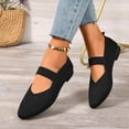 thumbnail image 3 of GERsome Women's Knit Ballet Flats Pointy Closed Toe Slip On Dress Shoes for Casual Work Walking, Black Size 5.5, 3 of 8