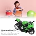thumbnail image 5 of Nieyigj Kids Pull Back Motorcycle Toy with Sound and Light Effects High Simulation Alloy Motorcycle Display Model for Boys Girls Birthday Gift Green 5.7 Inches / 14.5 cm, 5 of 6