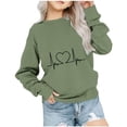 thumbnail image 2 of Bnwani Girls Crewneck Sweatshirt Crew Neck Long Sleeve Short Sweatshirt Graphic Printed Tops Pullover, 2 of 4