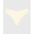 thumbnail image 4 of Wide Waist Cotton Thong In Lemon Icing, 4 of 5