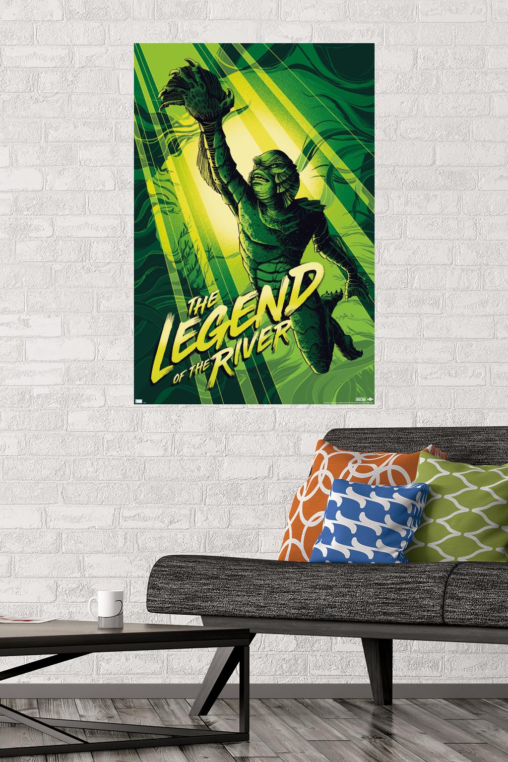 Creature From The Black Lagoon - The Legend Of The River by Cesar Moreno Wall Poster, 22.375" x 34"