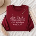 thumbnail image 4 of Jollimate God Is Within Her She Will Not Fall Sweatshirt, Psalm 46:5 Christian Graphic Pullover, Gift for Women, 4 of 6