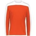 thumbnail image 2 of Holloway 223602.320.L Youth Momentum Team Long Sleeve T-Shirt, Orange & White - Large, 2 of 5